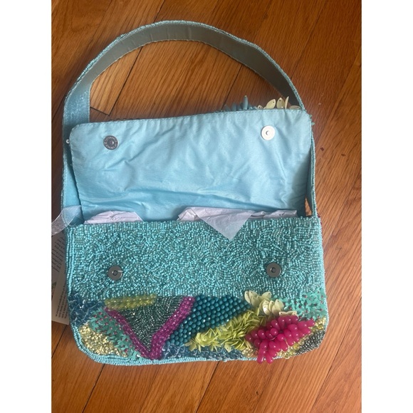 Viral TikTok Handmade Beaded Coastal Coral Reef Shoulder Handbag NWT - Picture 7 of 12